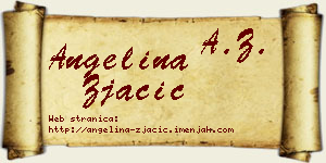 Angelina Zjačić vizit kartica